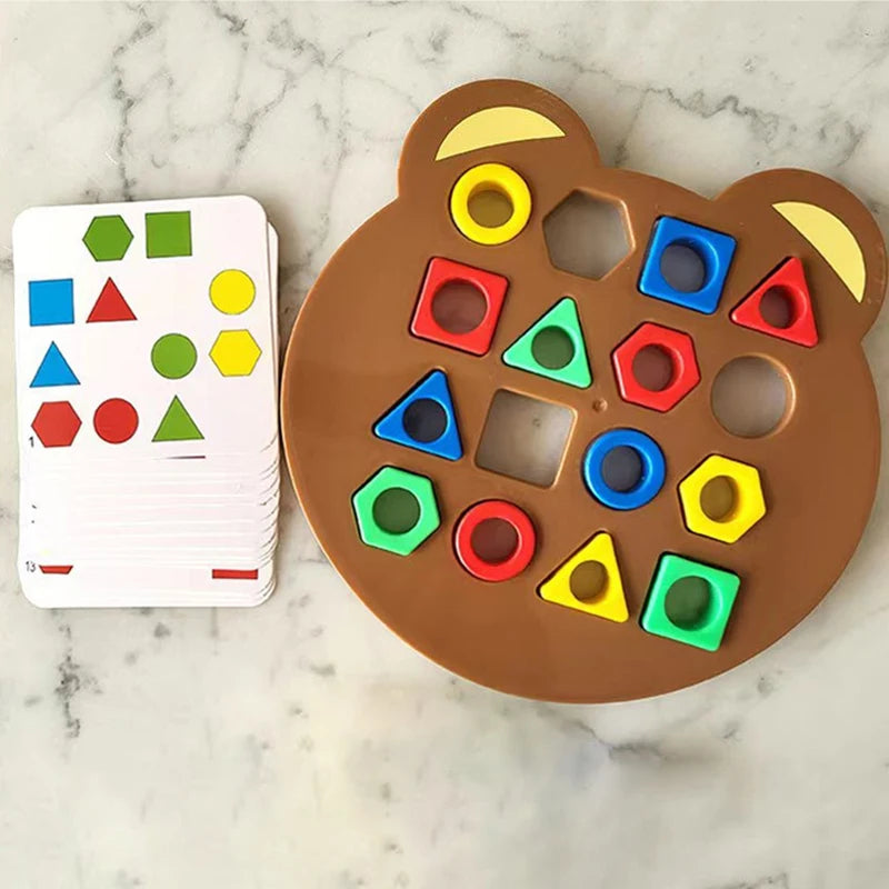 Children's Montessori Shape Matching Bear Game