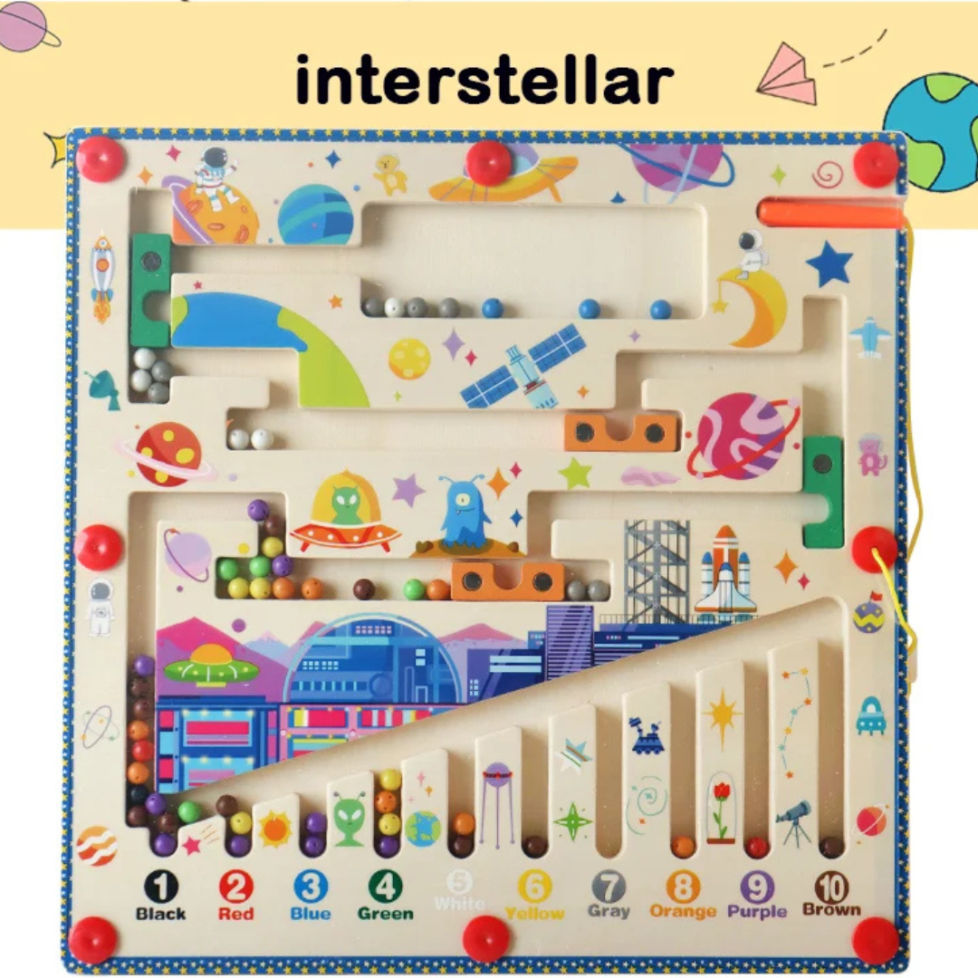 Magnetic Color Number Sorting Maze Toy for Kids