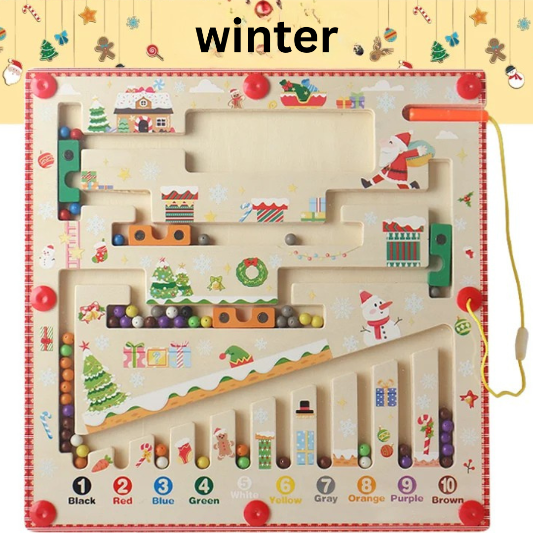 Magnetic Color Number Sorting Maze Toy for Kids