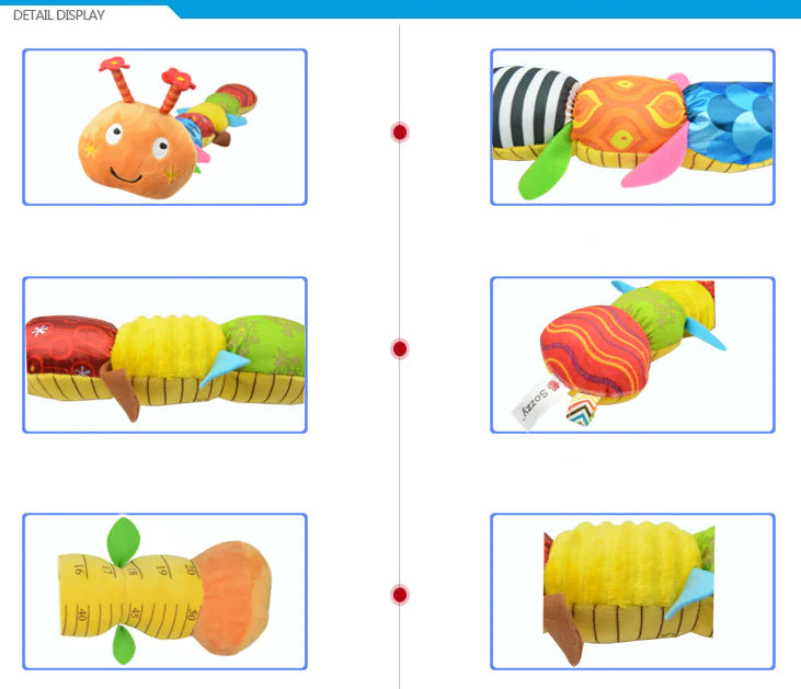 Multifunctional Musical Caterpillar Height Measure Plush Toy