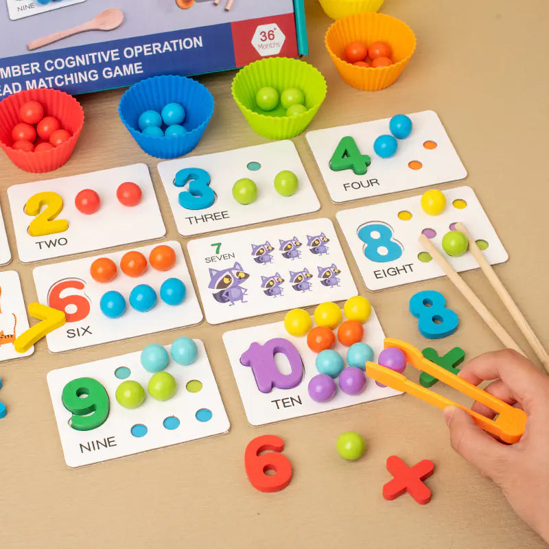 Montessori Math Clip Beads for Children's Motor Skills