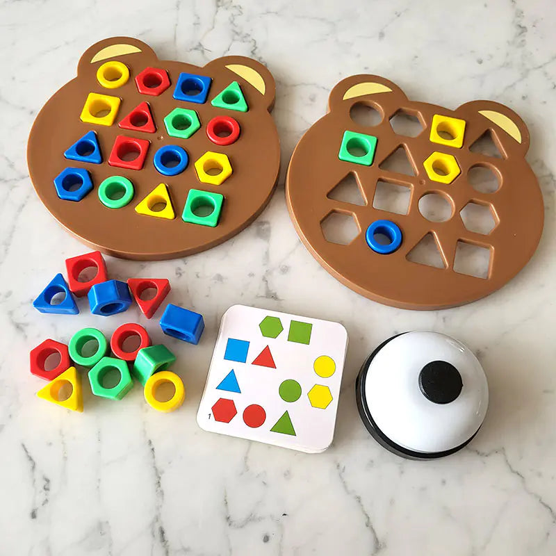 Children's Montessori Shape Matching Bear Game