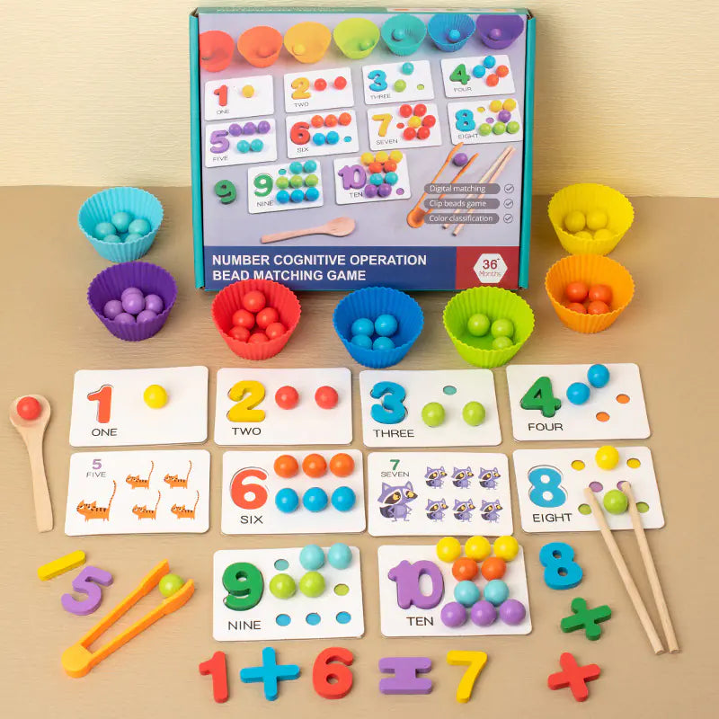 Montessori Math Clip Beads for Children's Motor Skills