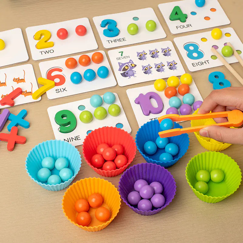 Montessori Math Clip Beads for Children's Motor Skills