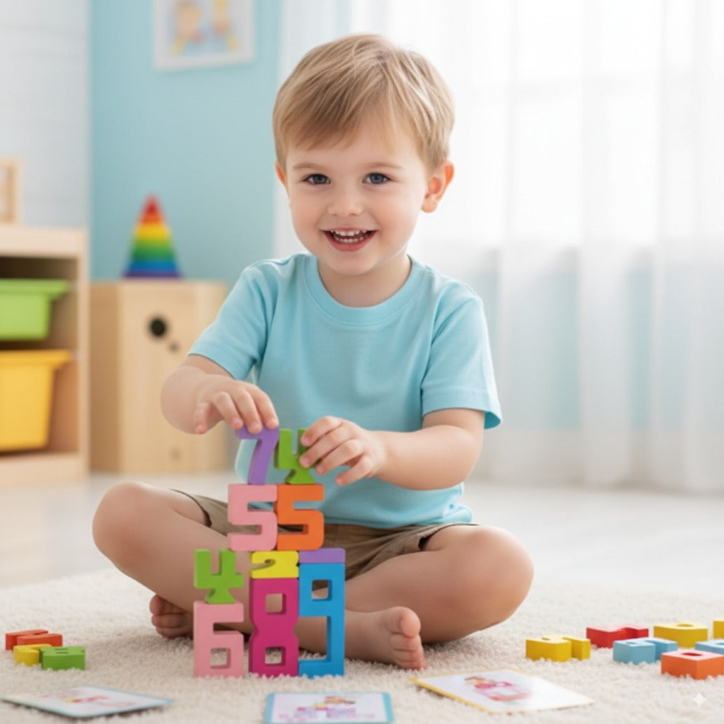 Wooden Math Blocks Set