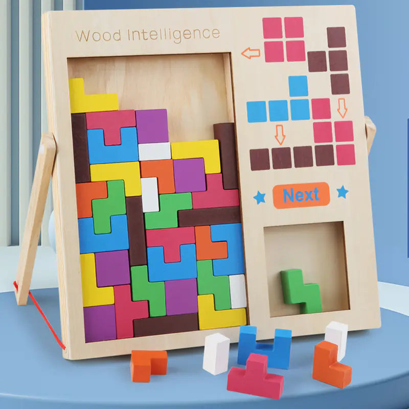 3D Tetris Logic Game for Two Players - Educational Toy