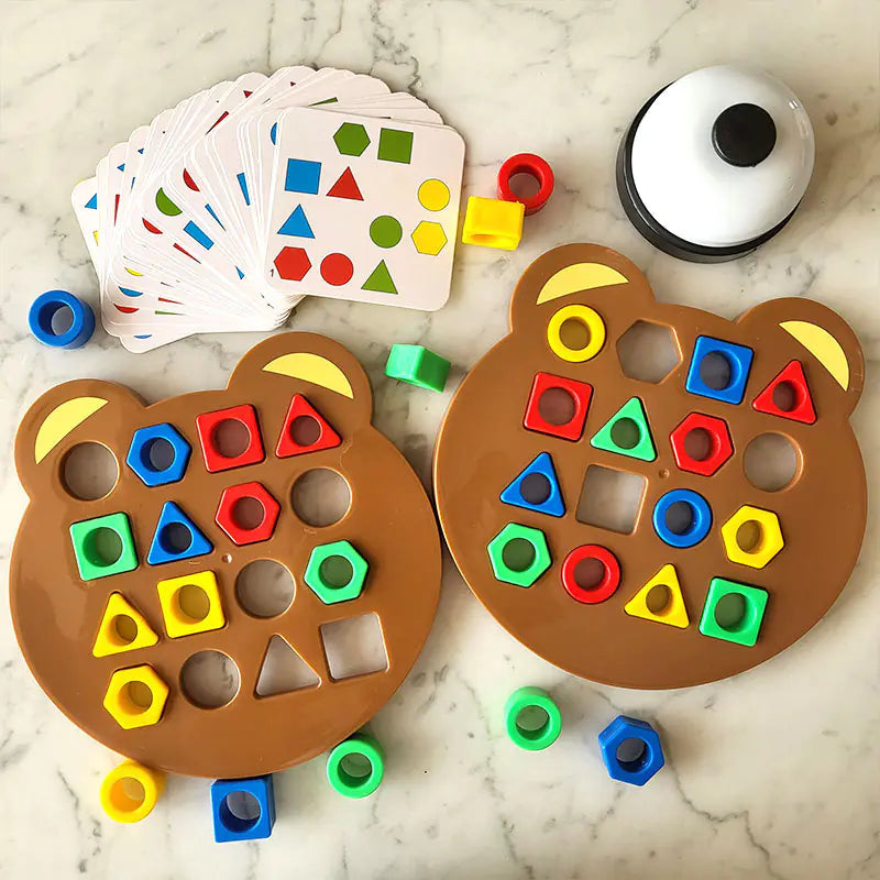 Children's Montessori Shape Matching Bear Game