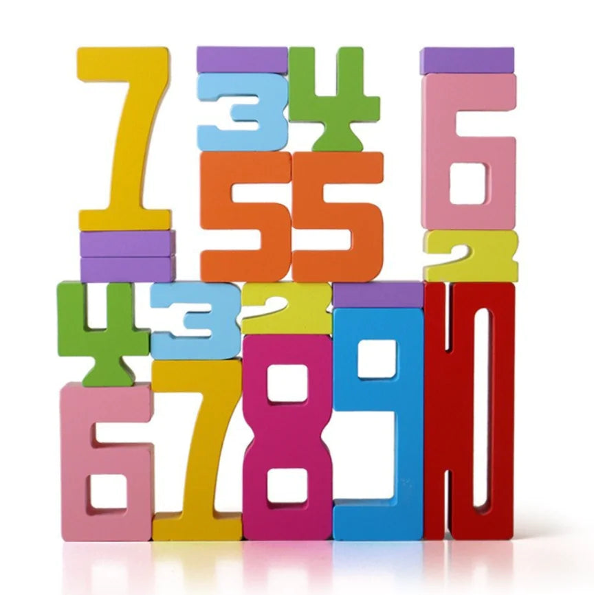 Wooden Math Blocks Set