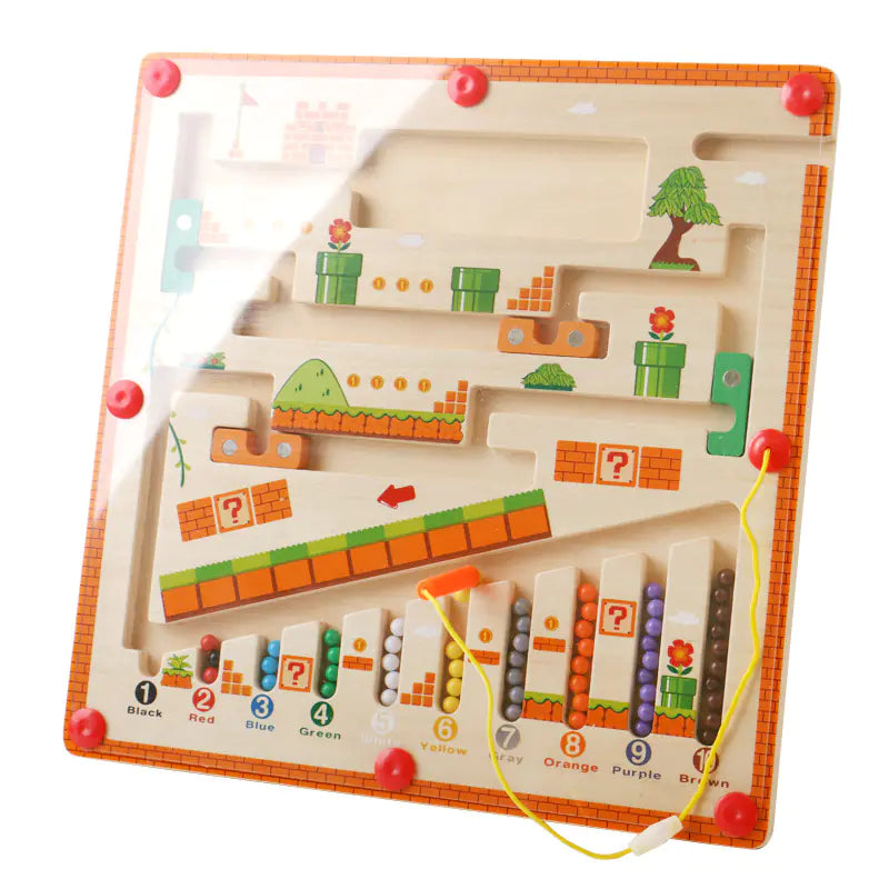 Magnetic Color Number Sorting Maze Toy for Kids
