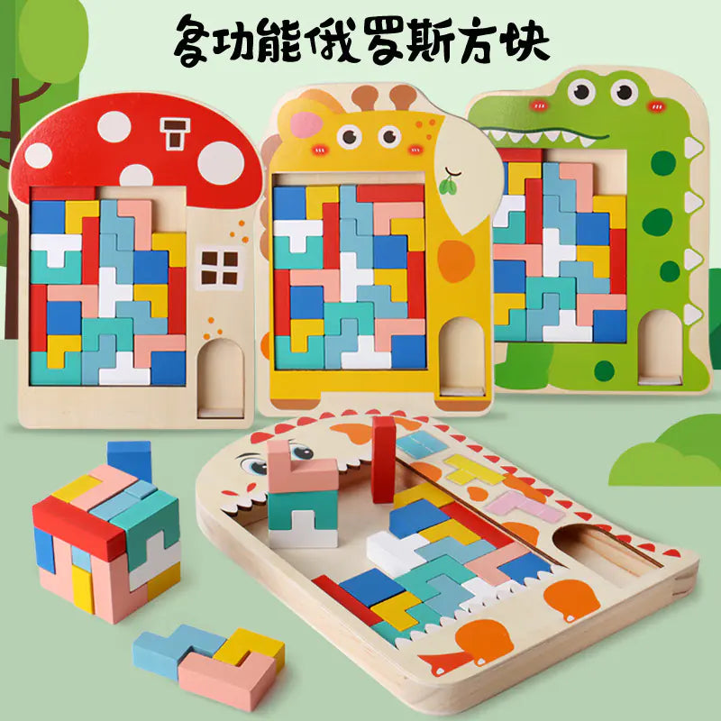 3D Tetris Logic Game for Two Players - Educational Toy