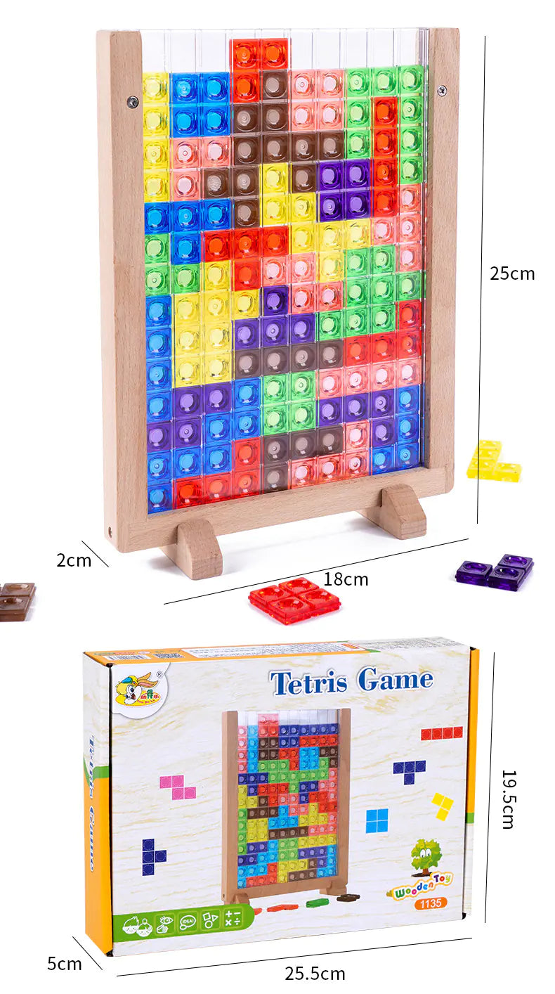3D Tetris Logic Game for Two Players - Educational Toy
