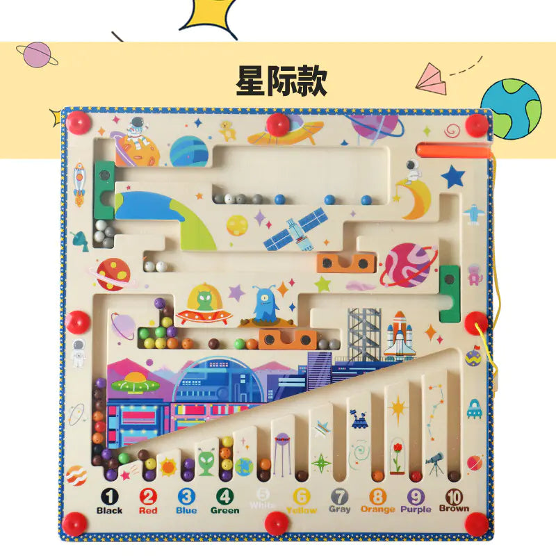 Magnetic Color Number Sorting Maze Toy for Kids